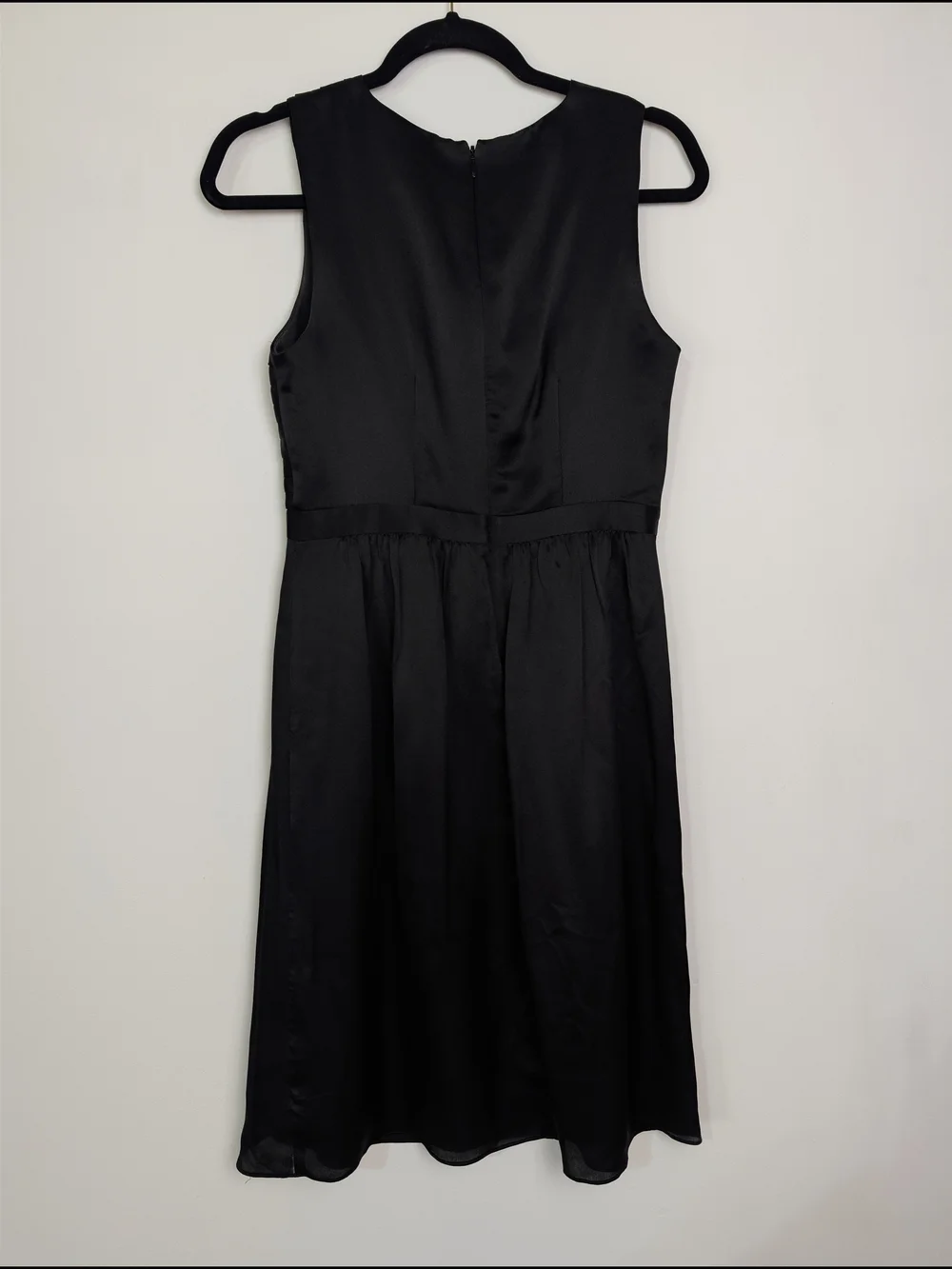 J Crew Classic Cocktail Black Sleeveless 100% Silk A-Line Dress Size 2 Party